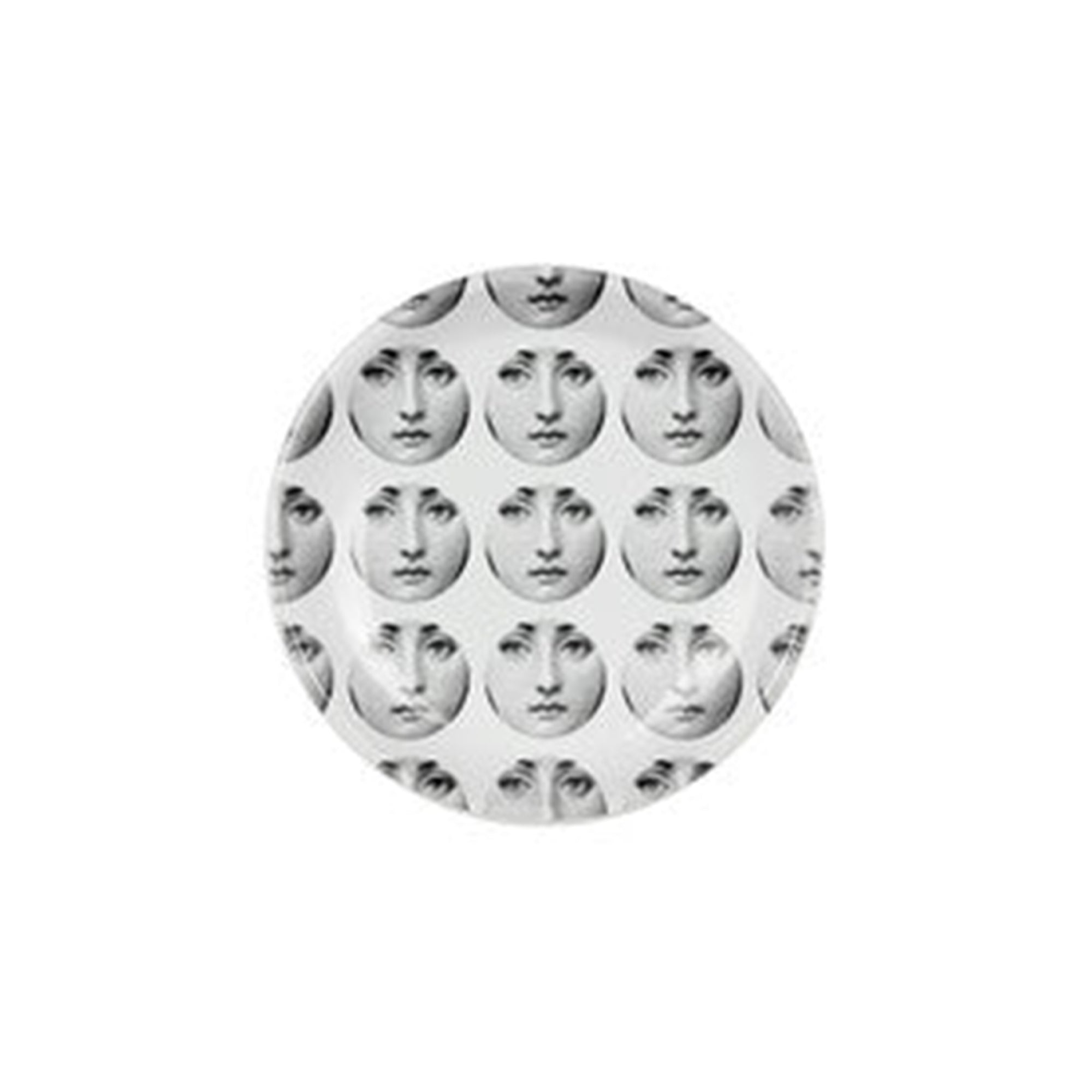 Tema e Variazioni n.197 round porcelain ashtray - Black & White
