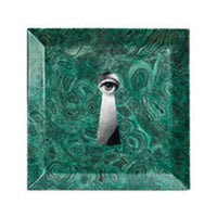 Serratura square porcelain tray - Green