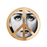 Tema e Variazioni n.404 porcelain plate - Gold & Black & White