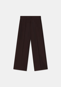 Founded trousers with fine stripes - Bordeaux