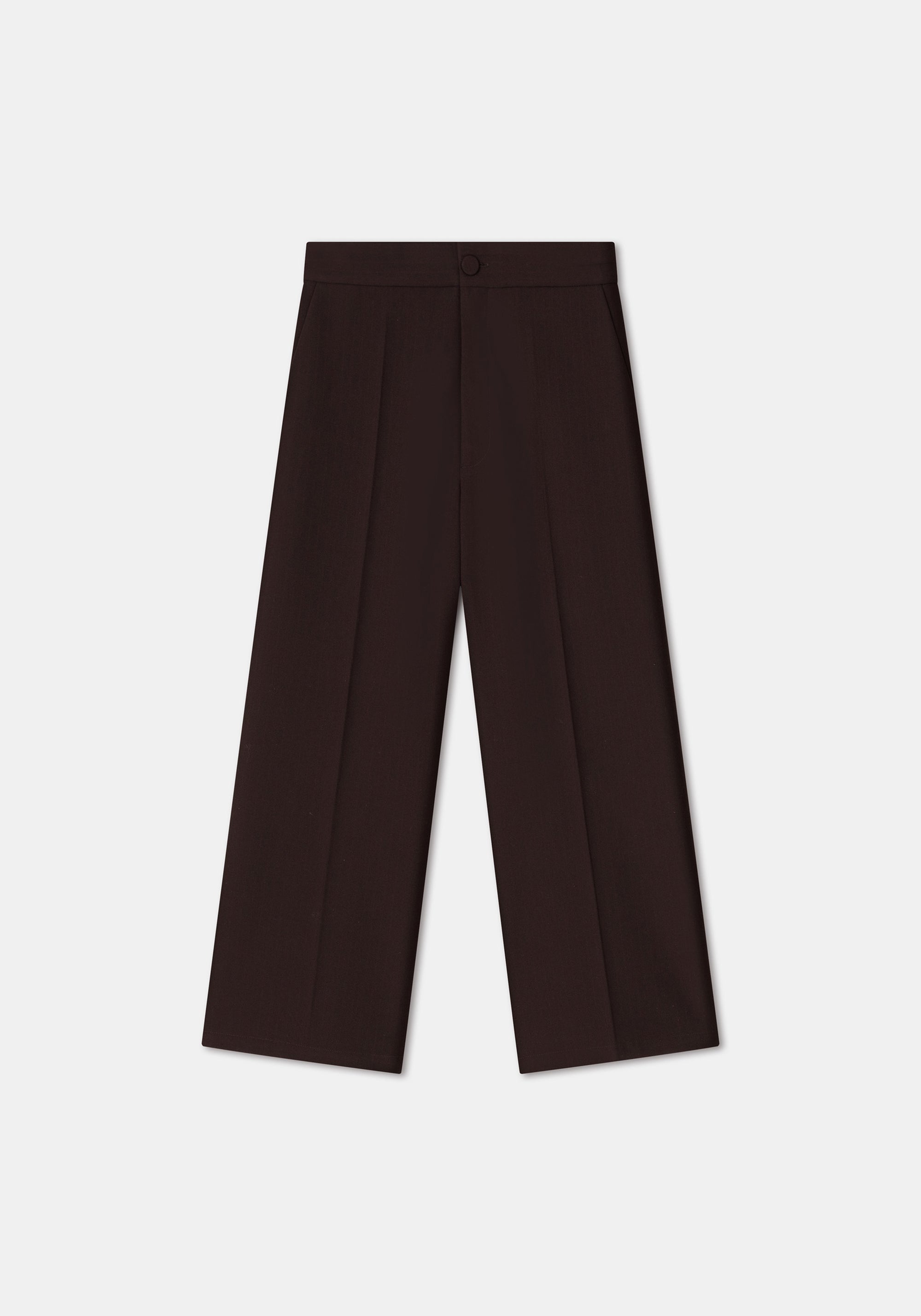 Founded trousers with fine stripes - Bordeaux