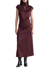Fox maxi skirt - Merlot