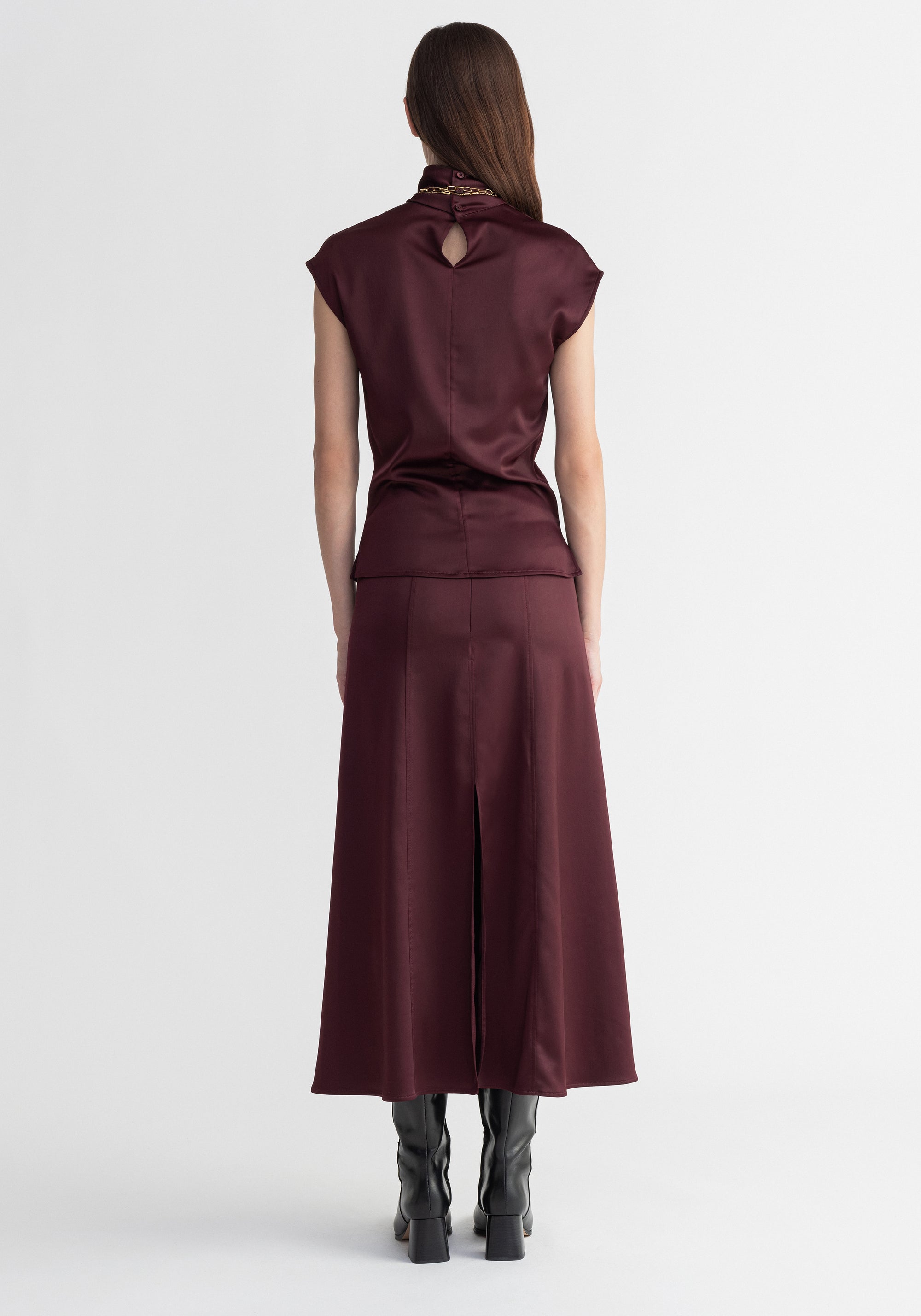 Fox maxi skirt - Merlot