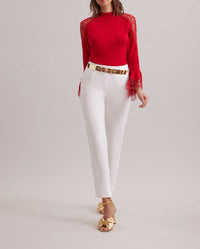 Pullover Fozia - Rouge tango