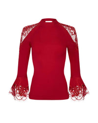 Pullover Fozia - Rouge tango