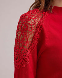 Pullover Fozia - Rouge tango