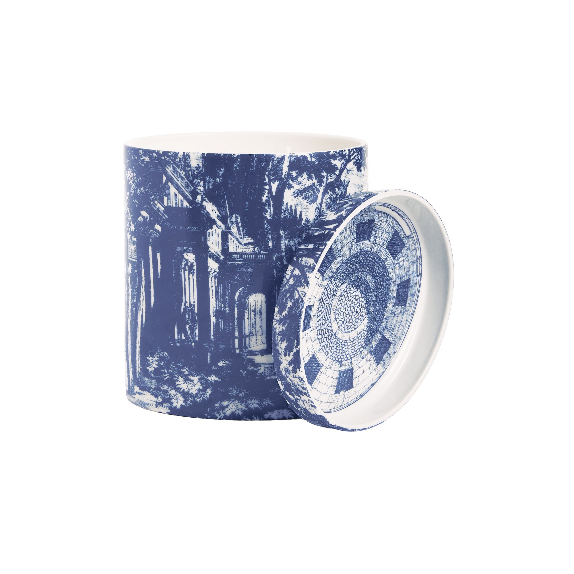 Giardino large scented porcelain candle - Blue