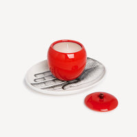 Bugia della notte ceramic scented candle - Red