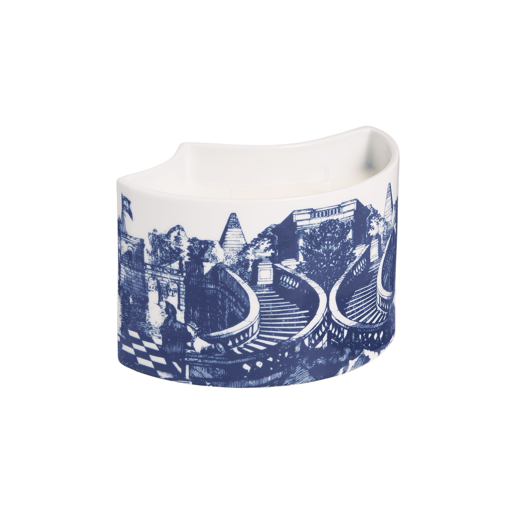 Giardino Settecentesco scented candle in porcelain - Blue