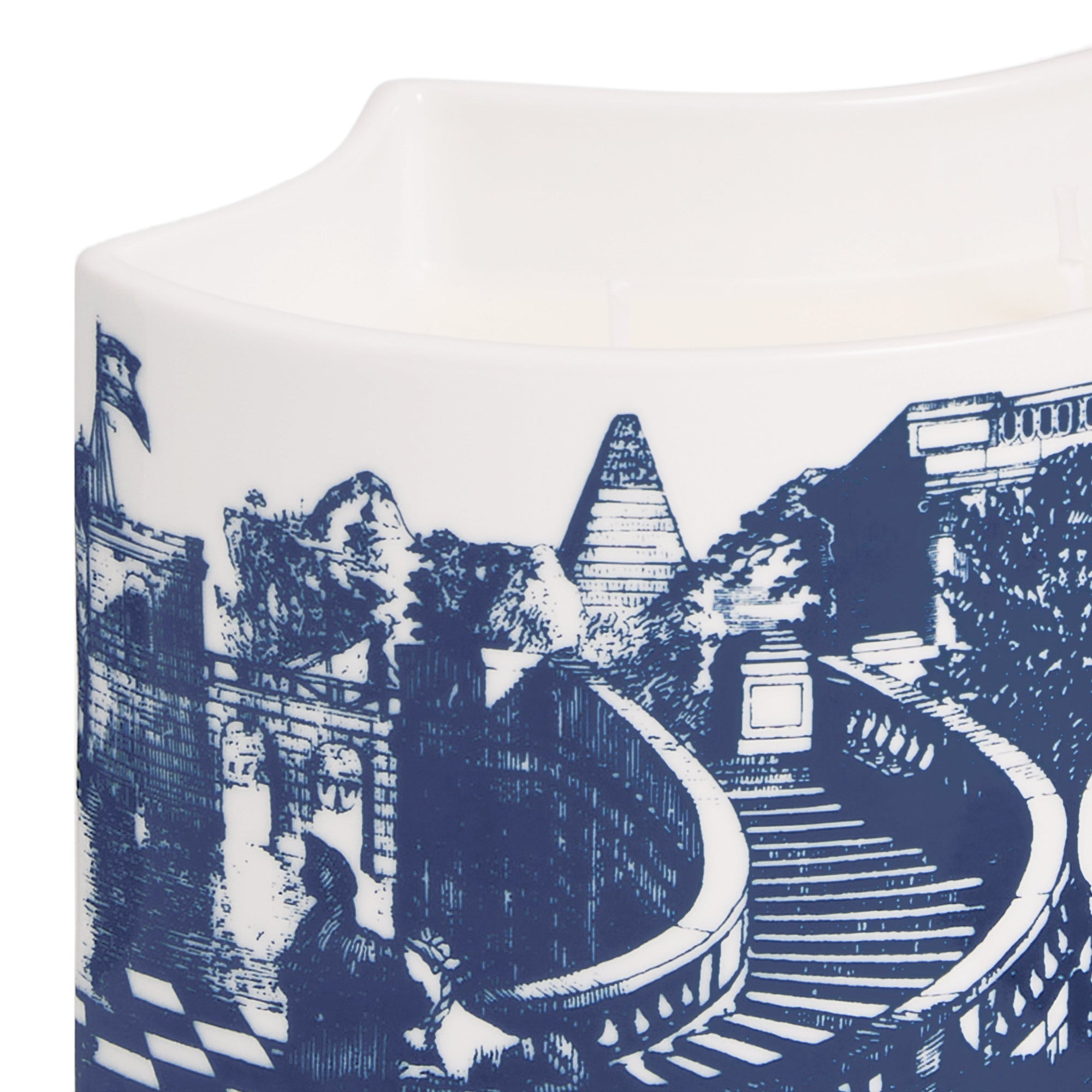 Giardino Settecentesco scented candle in porcelain - Blue