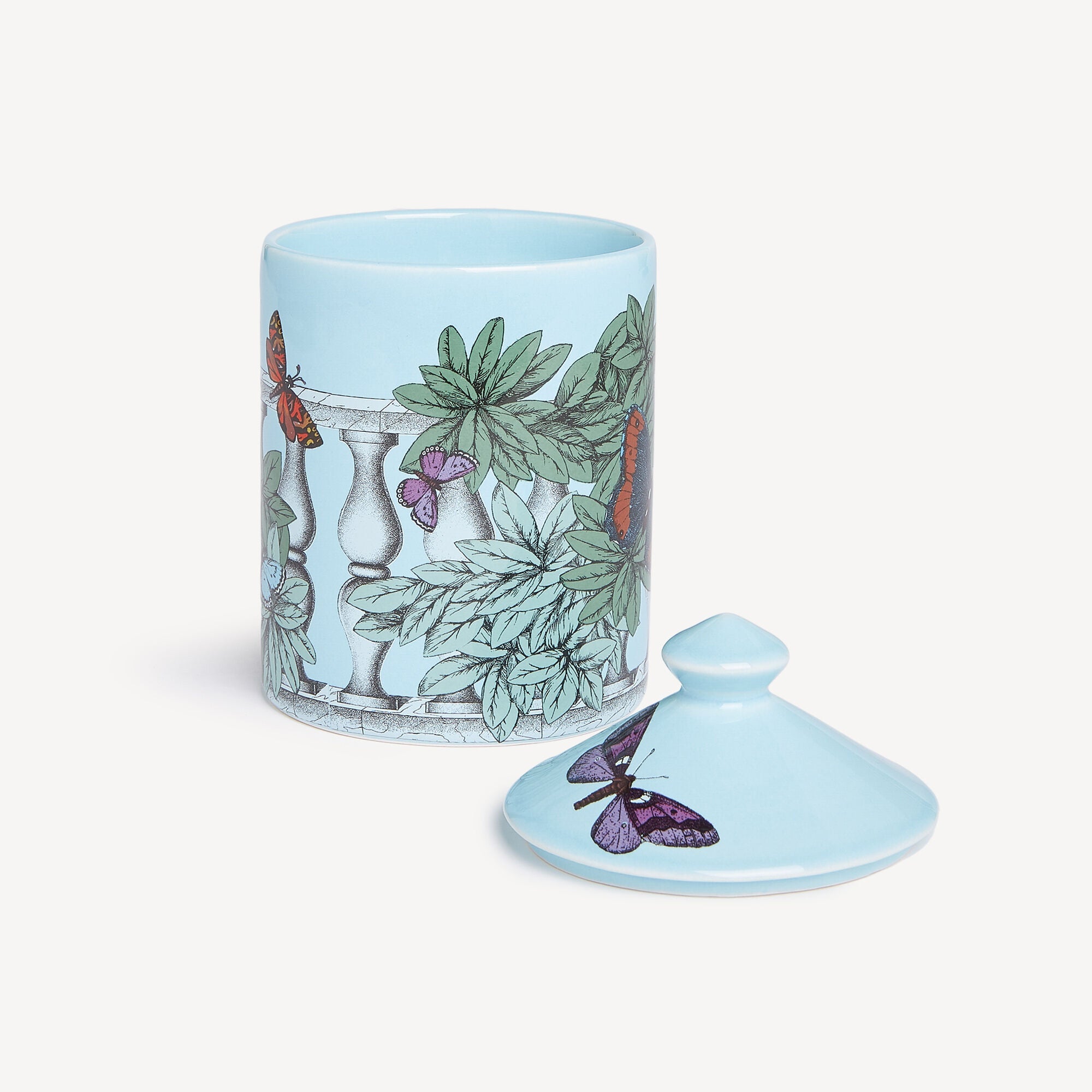 Small Farfalle scented candle in porcelain - Blue