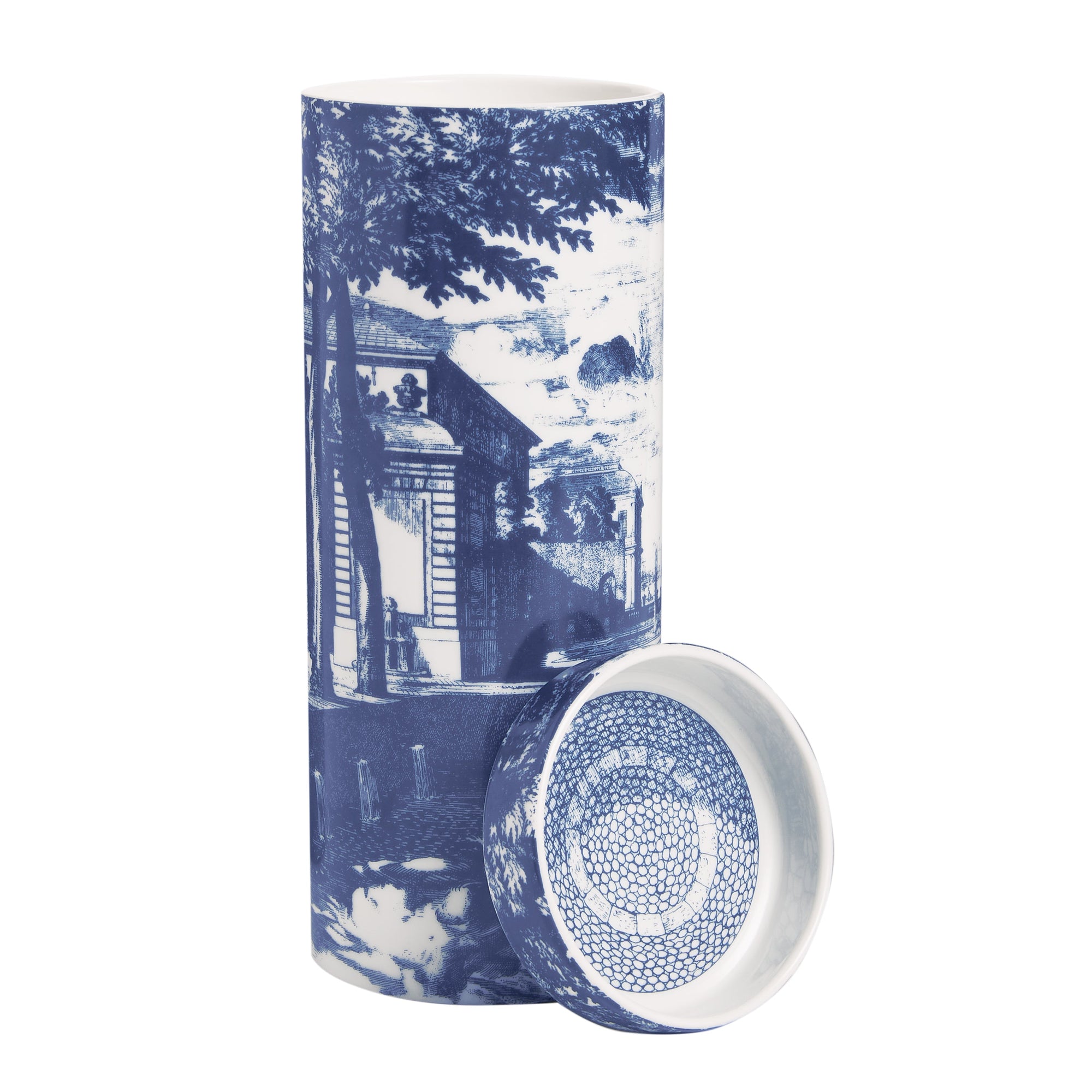 Giardino Settecentesco scented candle in porcelain - Blue