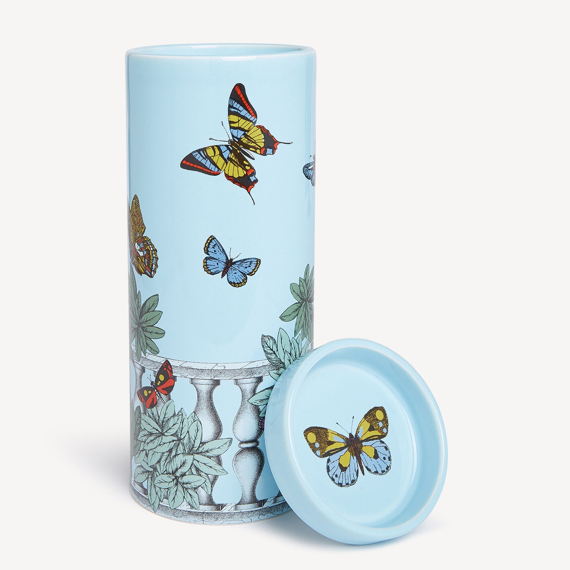 Tour Farfalle balaustra scented candle in porcelain - Blue