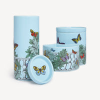 Triptych scented candle Farfalle in porcelain - Blue