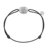 Bracelet Aurore en or blanc & Pierre de lune et Diamant - Gris
