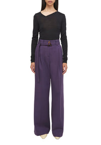 Pull Frame asymétrique en laine - Graphite