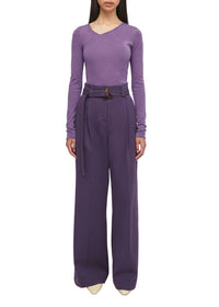 Pull Frame asymétrique en laine - Lavender