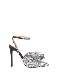 Escarpins Franca Full Glitz 105 avec cristaux en satin - Black