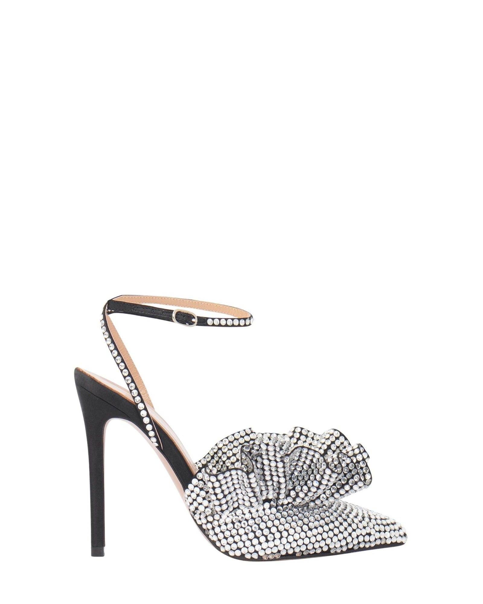 Escarpins Franca Full Glitz 105 avec cristaux en satin - Black