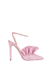 Escarpins Franca Full Glitz 105 avec cristaux en satin - Pink