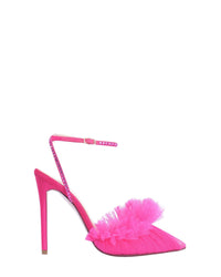 Escarpins Franca Glitz 105 en satin - Hot Pink