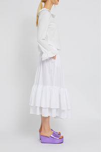 Blouse Fred à col claudine - White