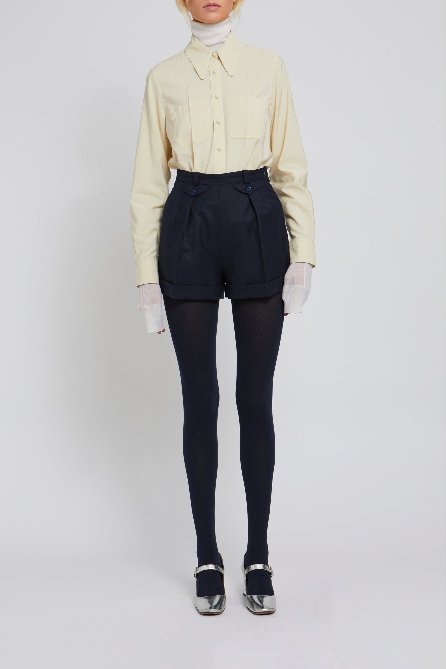 Bermuda Freddie en laine - Navy