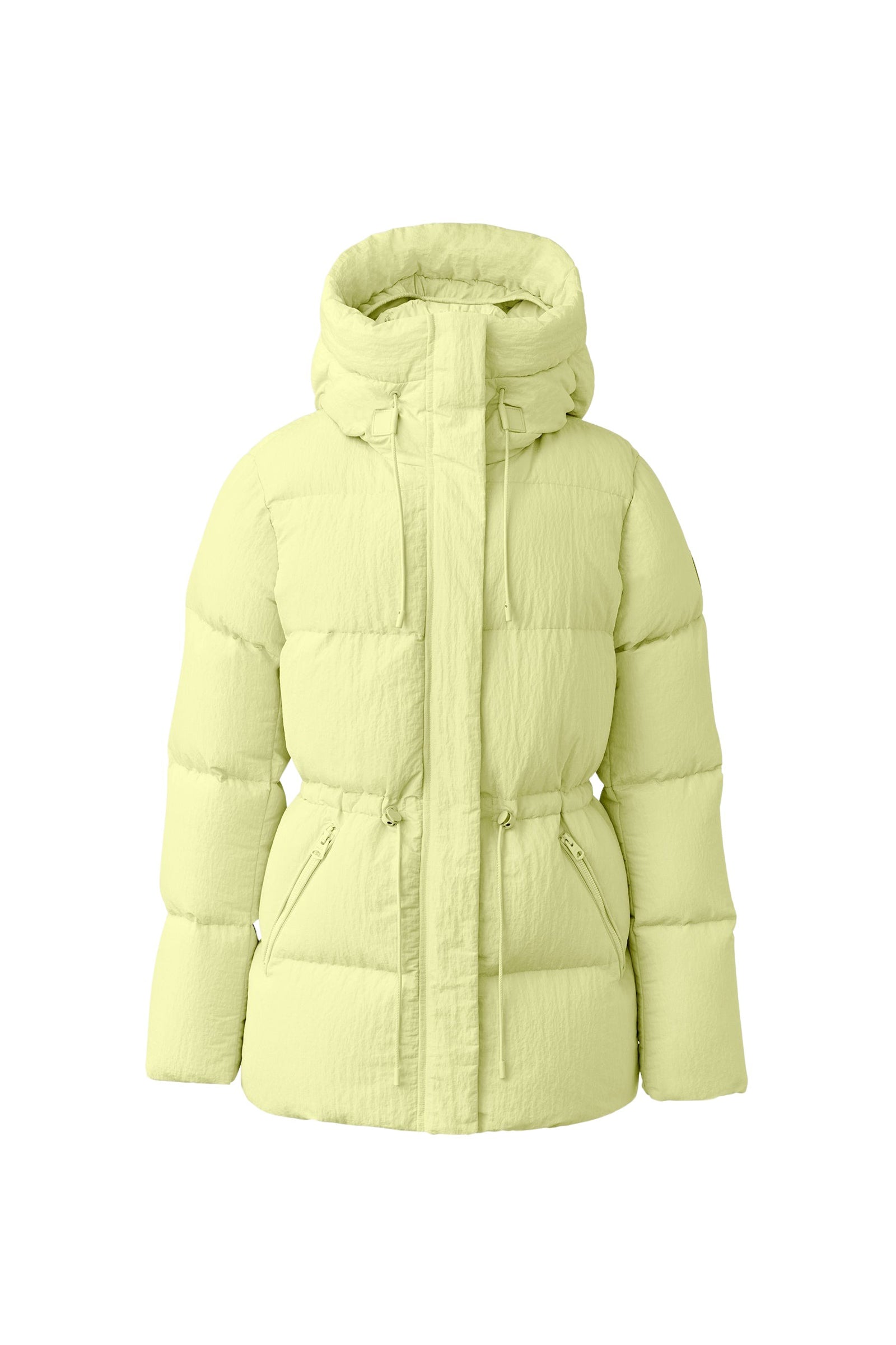 Doudoune courte Freya à capuche en duvet - Pale Lime