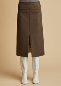 Freya skirt in wool - Army Melange