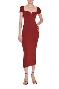 Freya Short Sleeve Dress - Rust