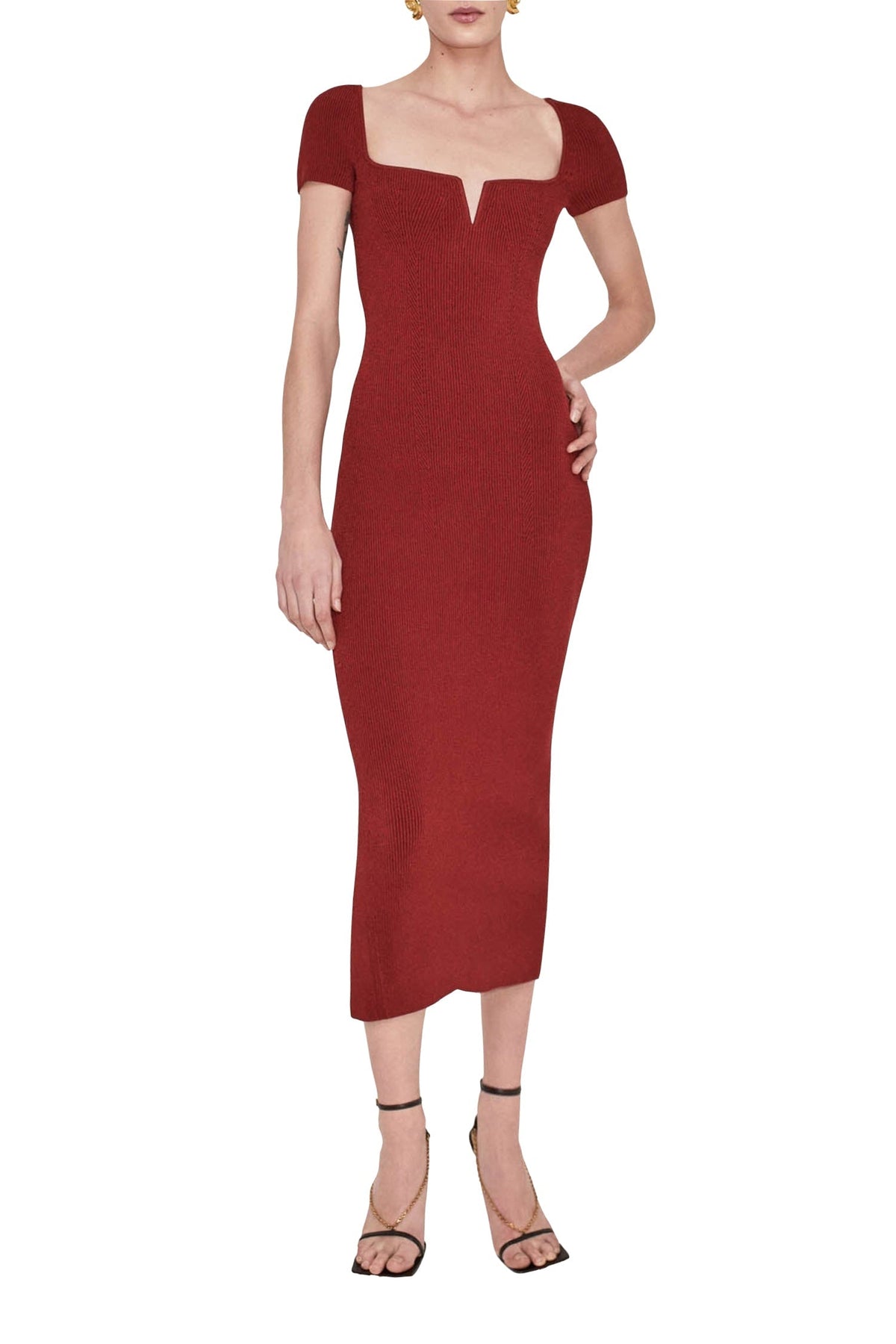 Freya Short Sleeve Dress - Rust