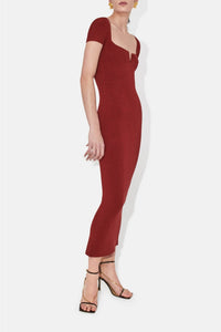 Freya Short Sleeve Dress - Rust