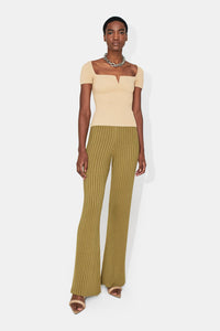 Freya Short Sleeved Top - Raffia