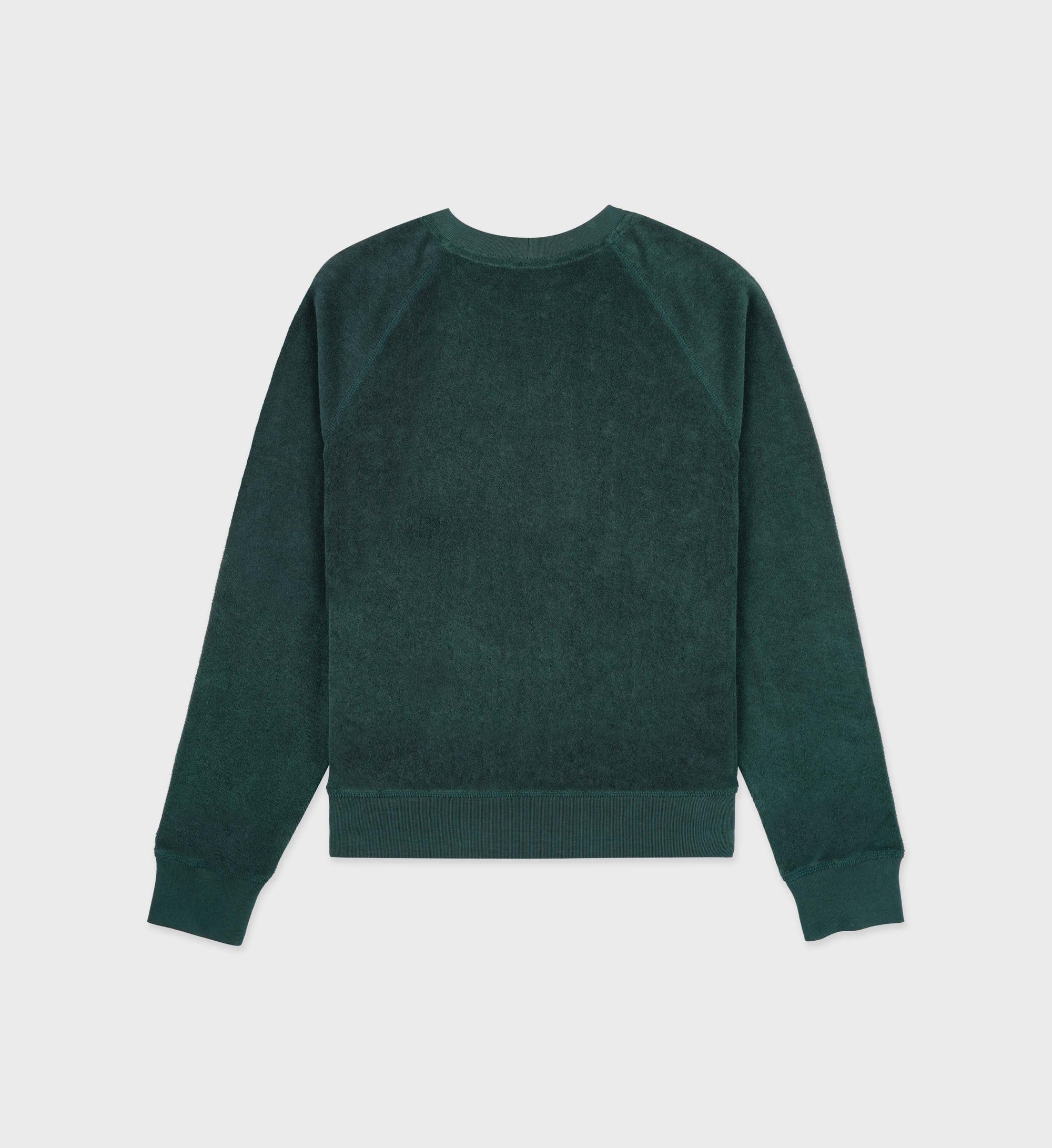 Sweatshirt à col rond en velours - Forest