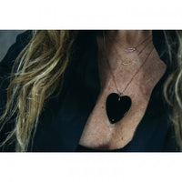 pink sapphire french kiss necklace