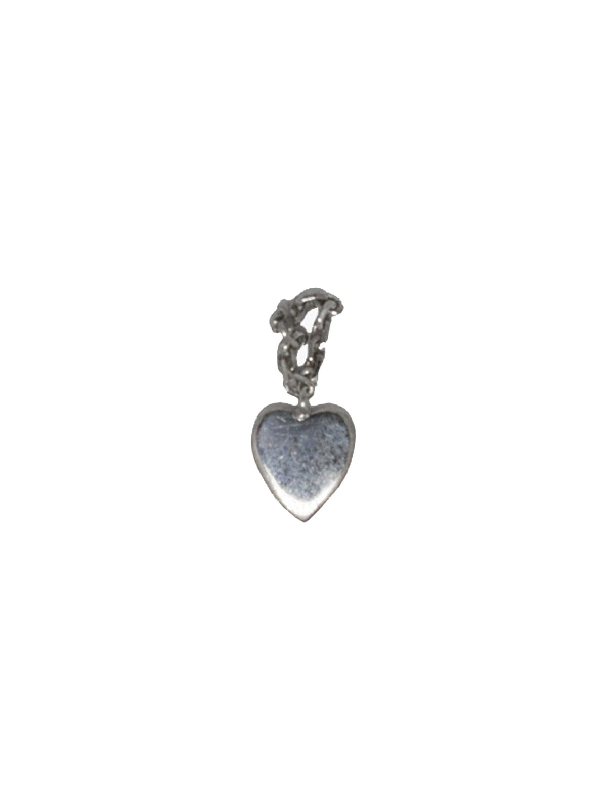 Pendentif Mini Cœur Argent Sur Fil - Argent