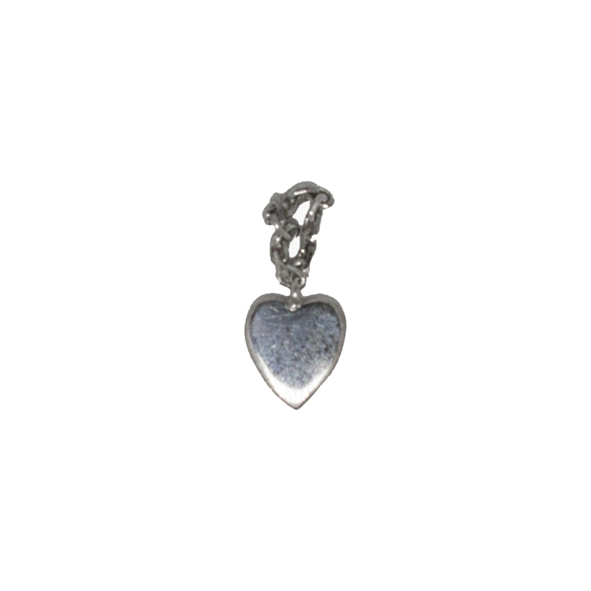 Pendentif Mini Cœur Argent Sur Fil - Argent