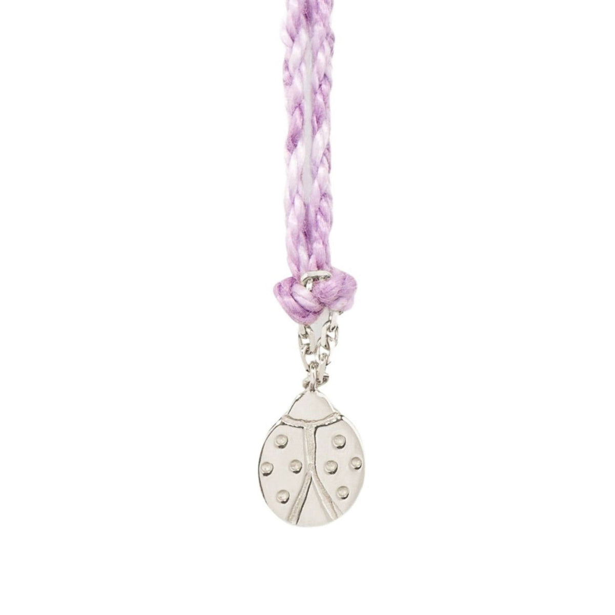 Pendentif Coccinelle Argent Sur Fils - Argent