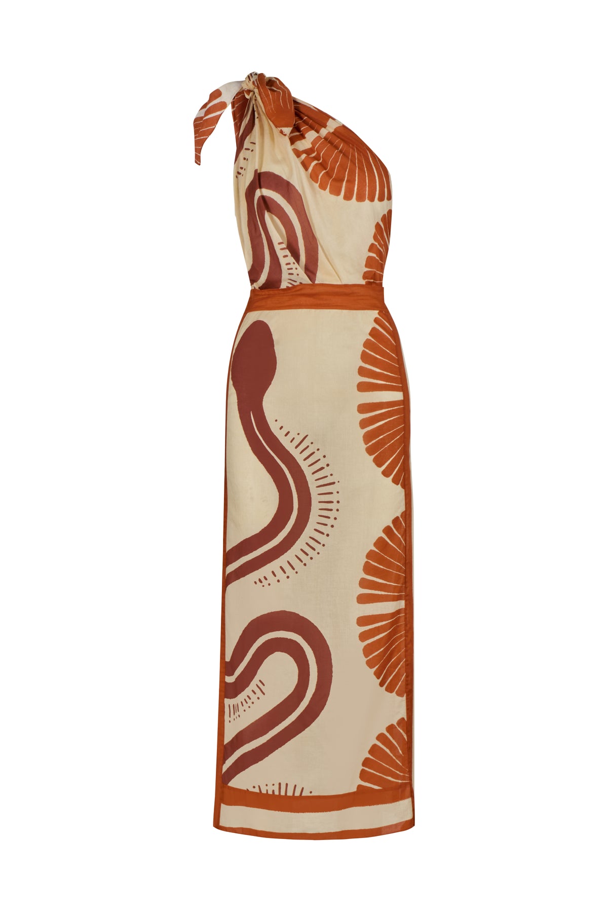 Red / Natural Ecosystem Dress