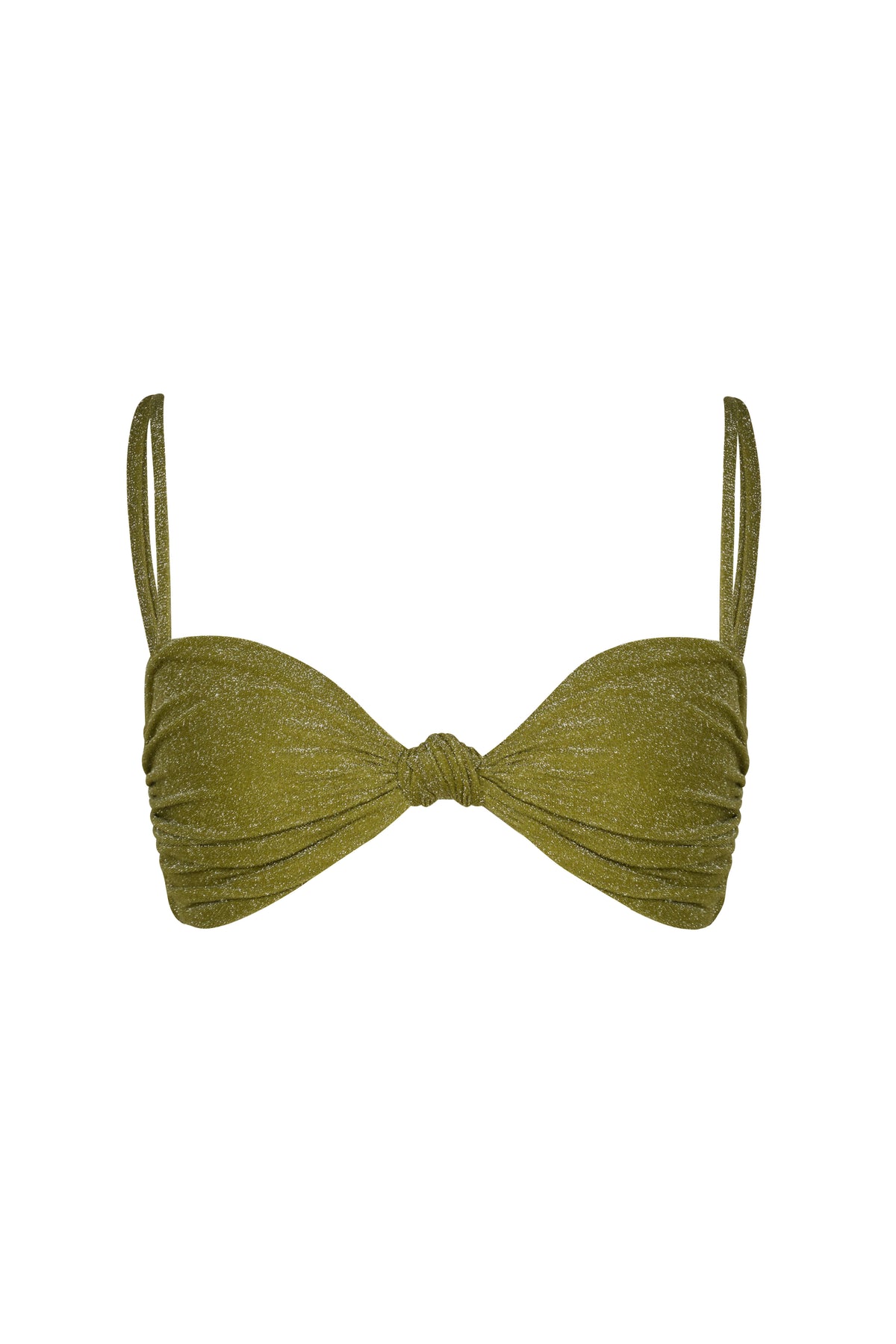 Green / Heliconia Bikini Top in Green