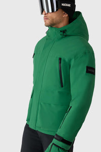 Leaf Green Men's Hooded Down Jacket