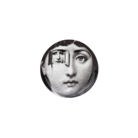 Tema e Variazioni n°116 porcelain coaster - Black & White