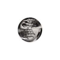 Tema e Variazioni n°154 porcelain coaster - Black & White