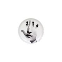 Tema e Variazioni n°15 porcelain coaster - Black & White