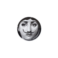 Tema e Variazioni n°21 porcelain coaster - Black & White