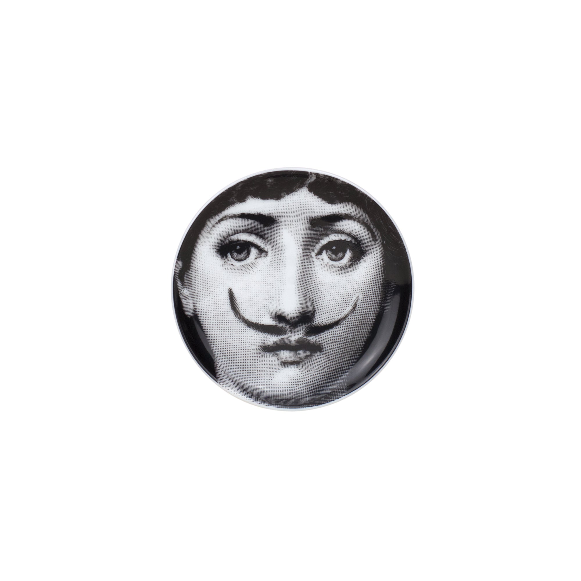 Tema e Variazioni n°21 porcelain coaster - Black & White