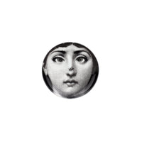 Tema e Variazioni n°363 porcelain coaster - Black & White