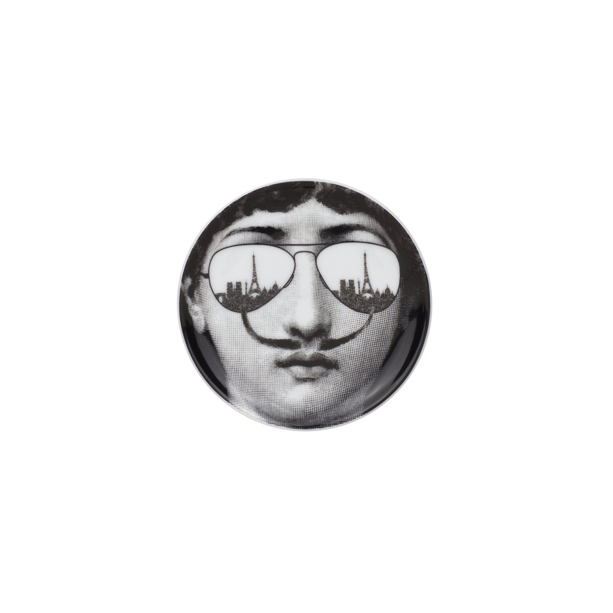 Tema e Variazioni n°373 porcelain coaster - Black & White