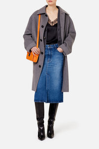 Jupe crayon en denim - Used Blue