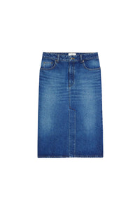 Jupe crayon en denim - Used Blue